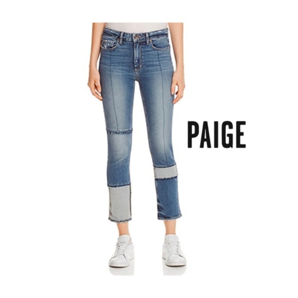 PAIGE Jacqueline Straight Leg Hi Rise Crop Jean C